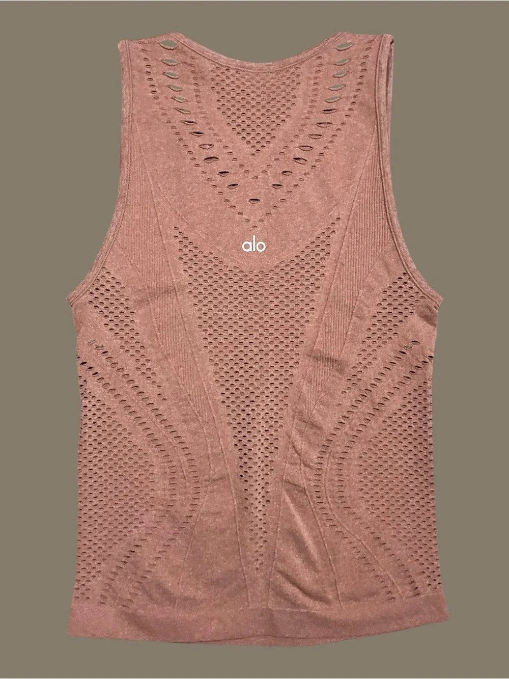 Alo Yoga Lark Seamless Tank Pale Mauve Small